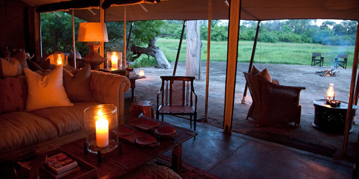 Sitting room at night