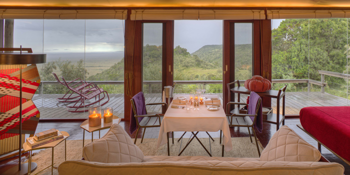 In tent dining