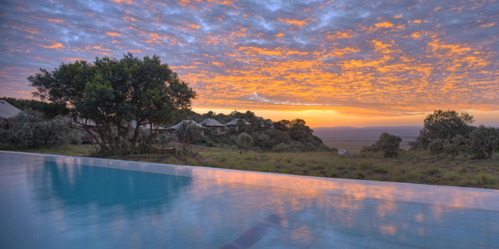 Pool at sunrise