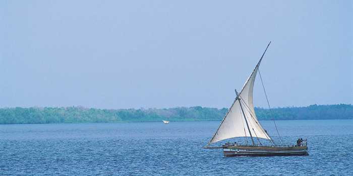 Dhow on the sea