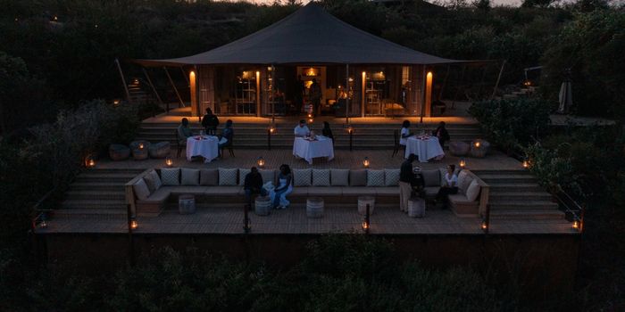 Bar and outside seating area