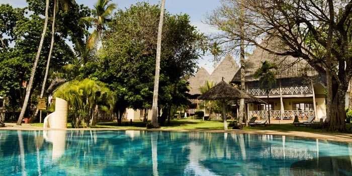 Pool and bungalows
