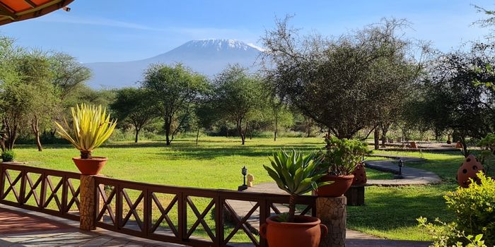 Garden area with Mountain view