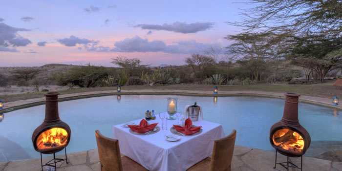 Dinner by the pool