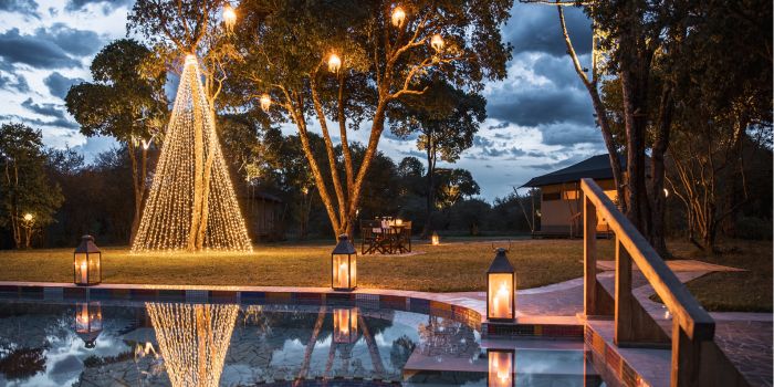 Swimming Pool by night