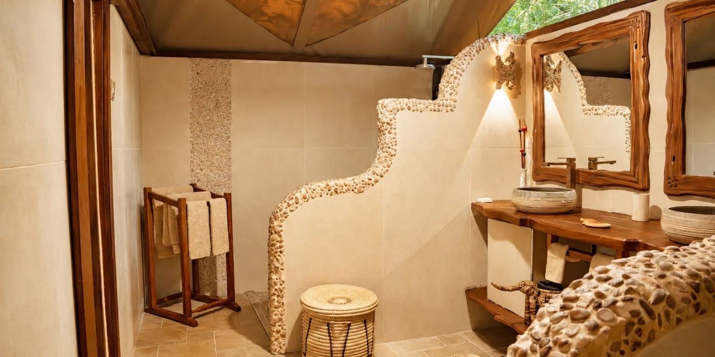 Bush Tent en suite bathroom