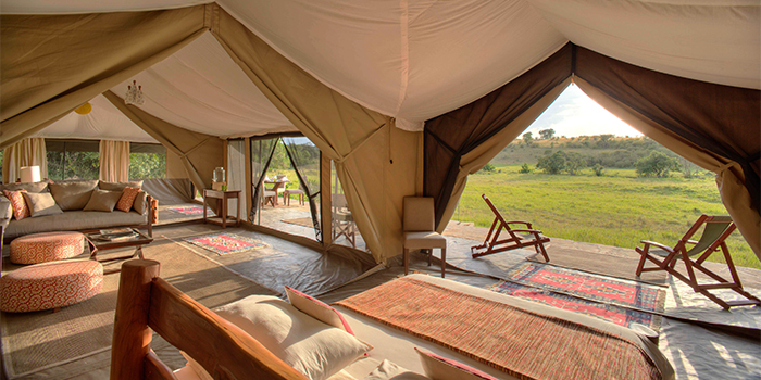 Tent interior