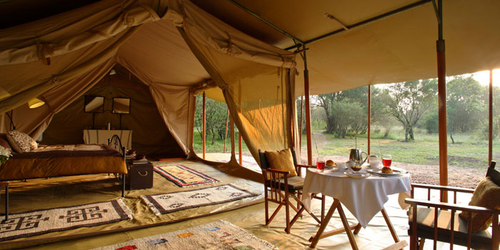 Tent interior