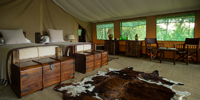 Tent interior