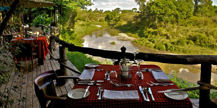 Riverside dining