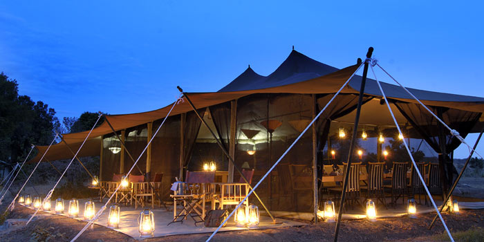 Camp at night