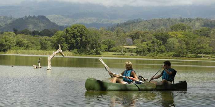 Canoeing on the Lake