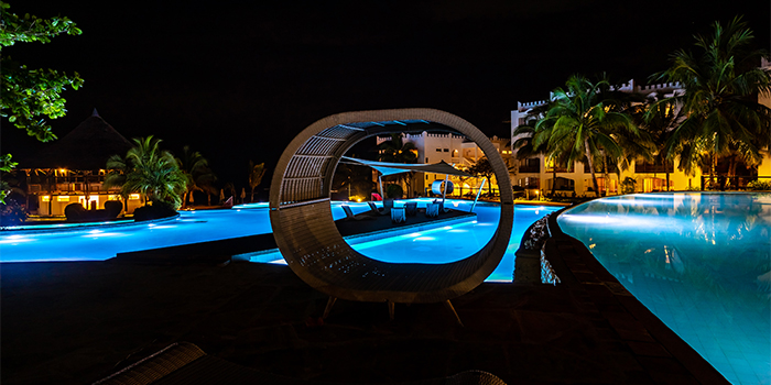 Pool at night