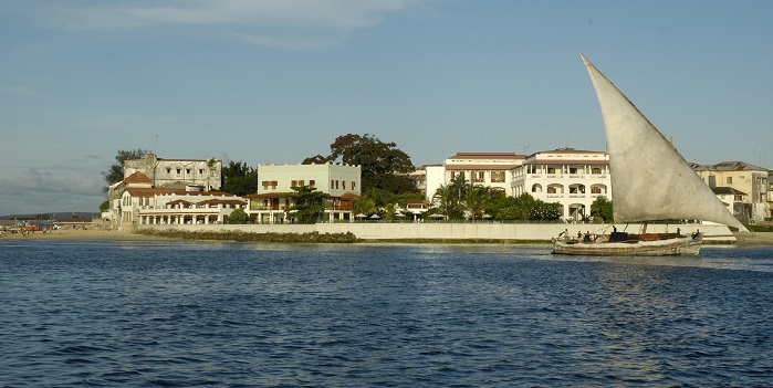 View of the hotel from sea