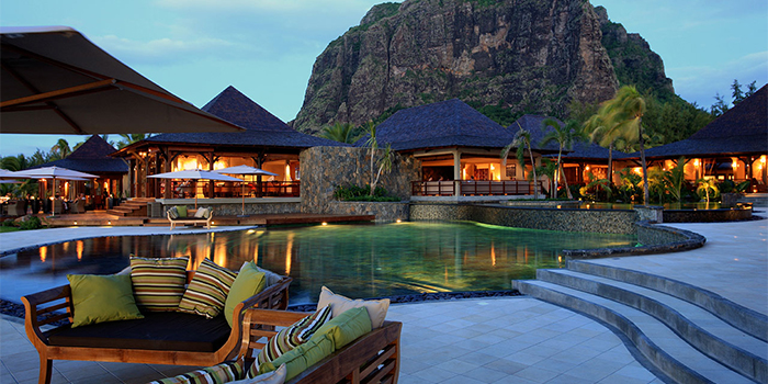 Pool in the evening