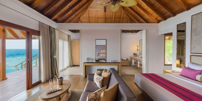 Water villa interior