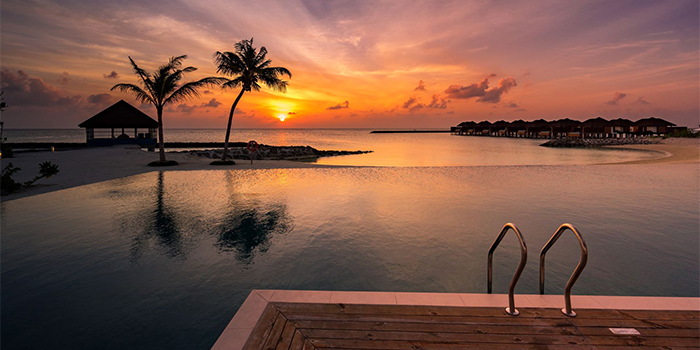 Pool at sunset