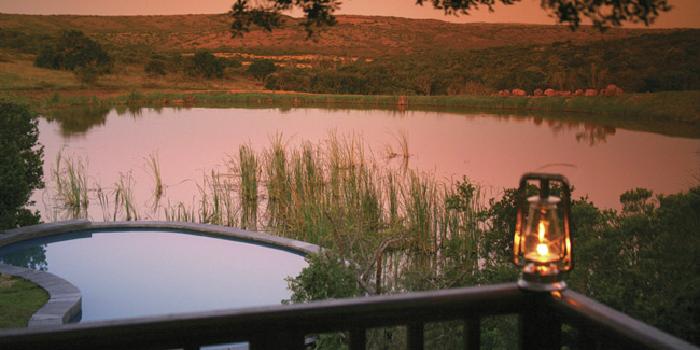 Waterhole at night