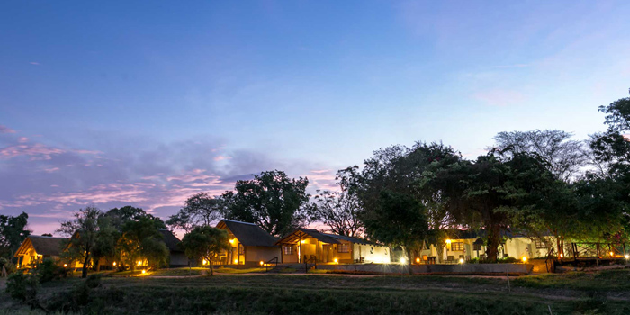 Lodge at night
