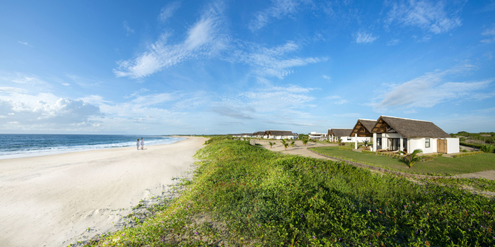 Beachfront location