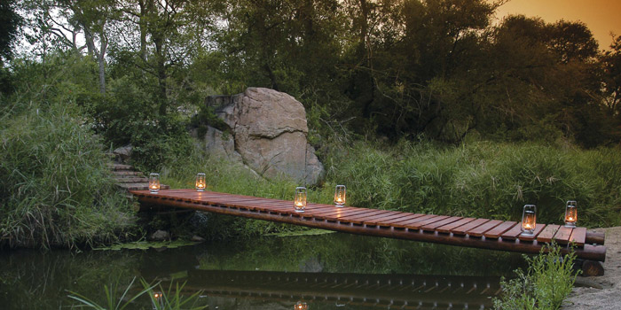 Bridge to pool