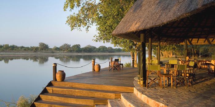 Deck overlooking river