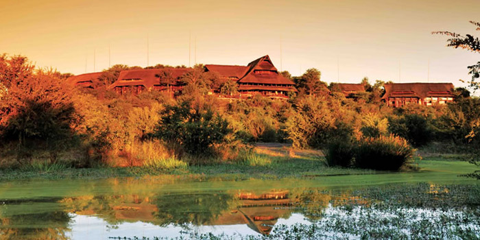 Exterior at sundown