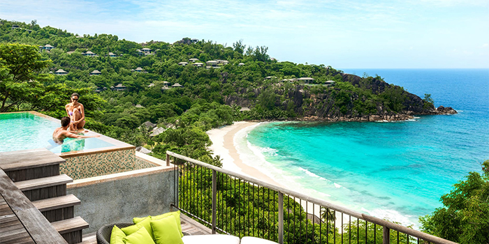 View over beach