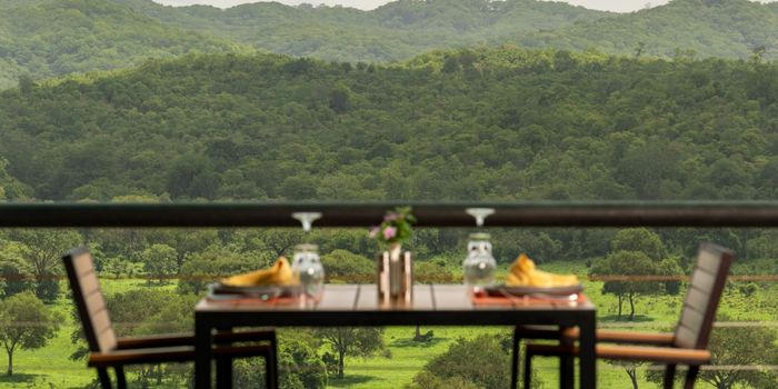 Outdoor dining with a view