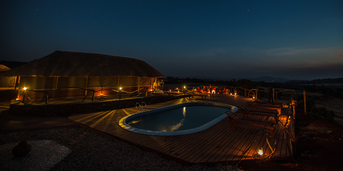 Pool at night