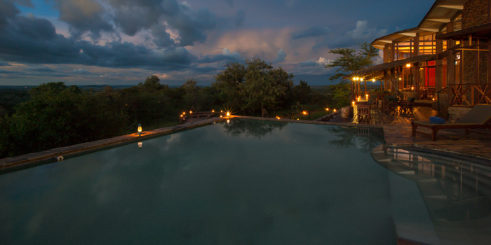 Pool at night