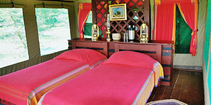 Tent interior