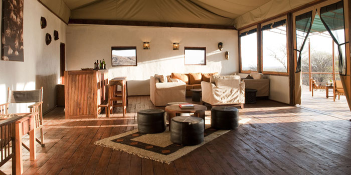 Mess tent interior