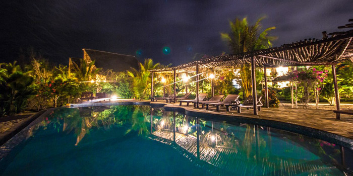 Pool at night