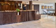 Reception desk in lobby