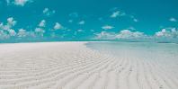 Wide white-sand beaches