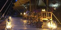 Mess tent at night