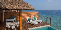 Water villa deck and pool