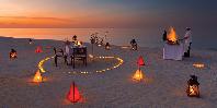 Romantic beach dinner