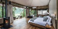 Tented suite interior