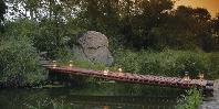 Bridge to pool