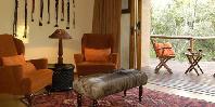 Guest room seating area