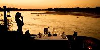 Sunset over the river