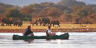 Canoeing on Lake Manyara