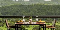 Outdoor dining with a view