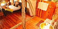 Tent and bathroom