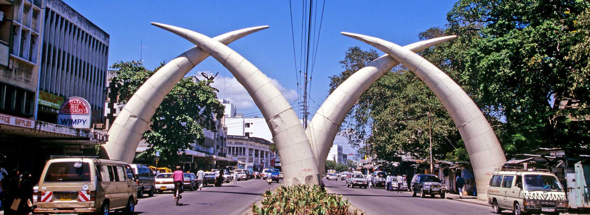 Tusks at Moi Avenue, Mombasa, Kenya