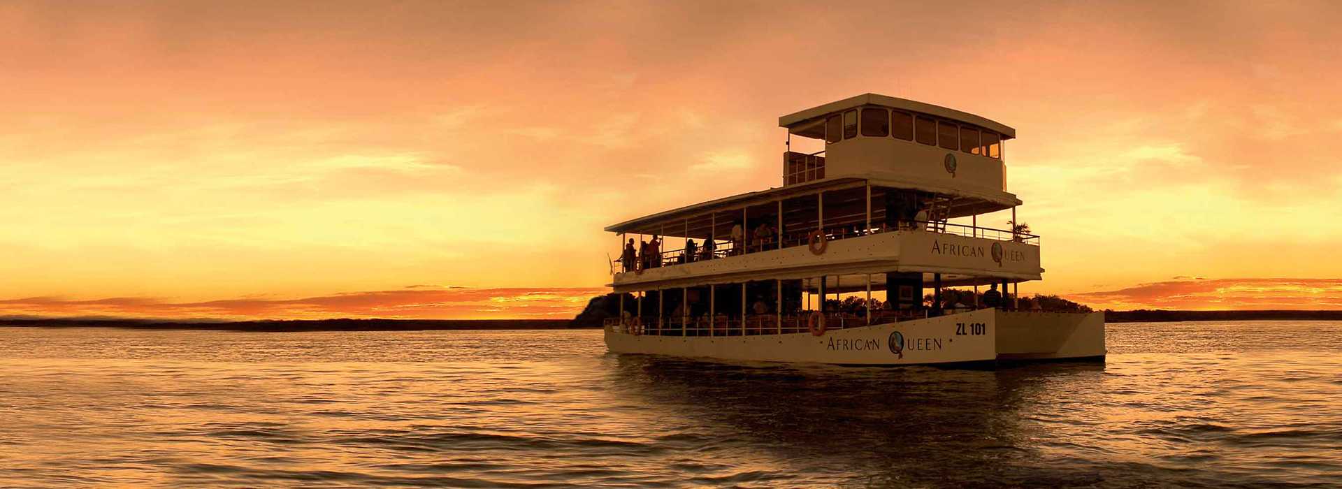 Zambezi River Cruise at sunset