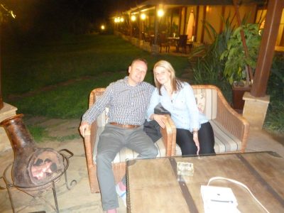 Couple on safari in Kenya