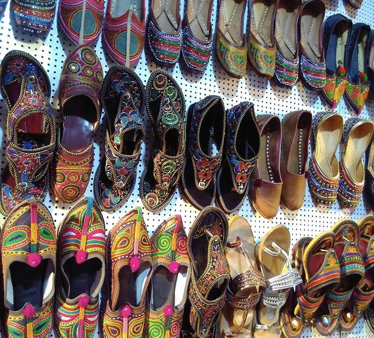 Colourful slippers